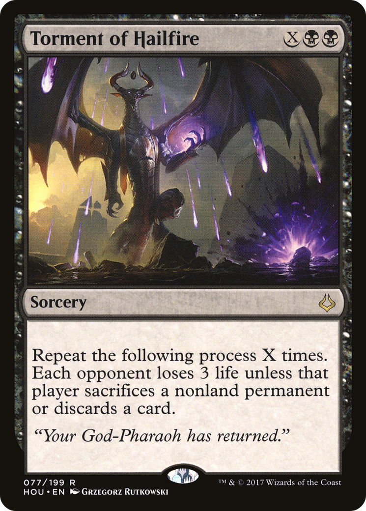 Torment of Hailfire MTG proxy card