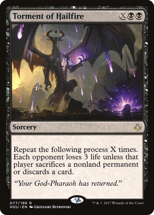 Torment of Hailfire MTG proxy card