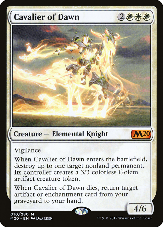 Cavalier of Dawn MTG proxy card