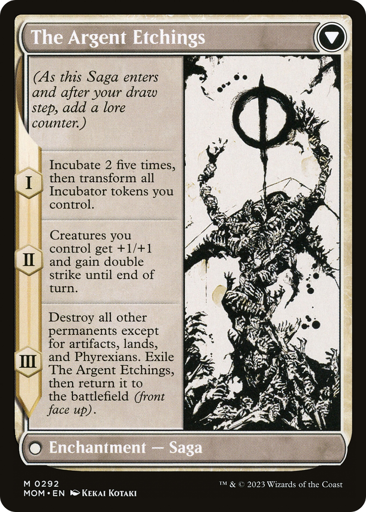 The Argent Etchings - back face MTG proxy card