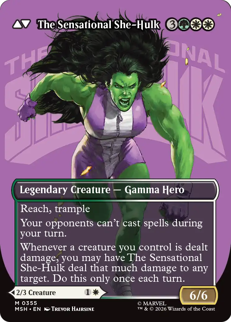 The Sensational She-Hulk - back face MTG proxy card