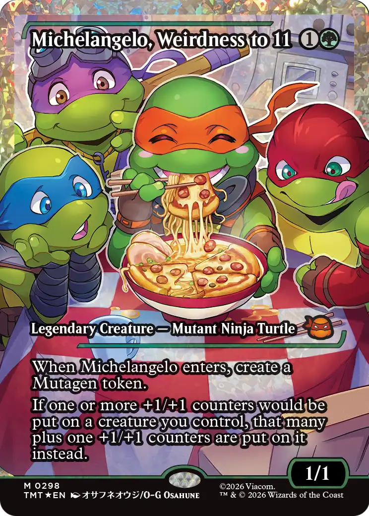 Michelangelo, Weirdness to 11 MTG proxy card