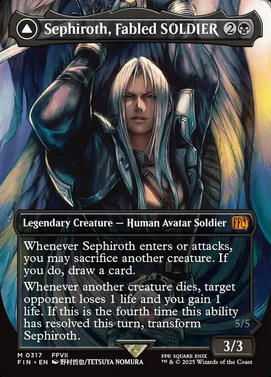 Sephiroth, Fabled SOLDIER // Sephiroth, One-Winged Angel - Final Fantasy – MTG Proxy Card