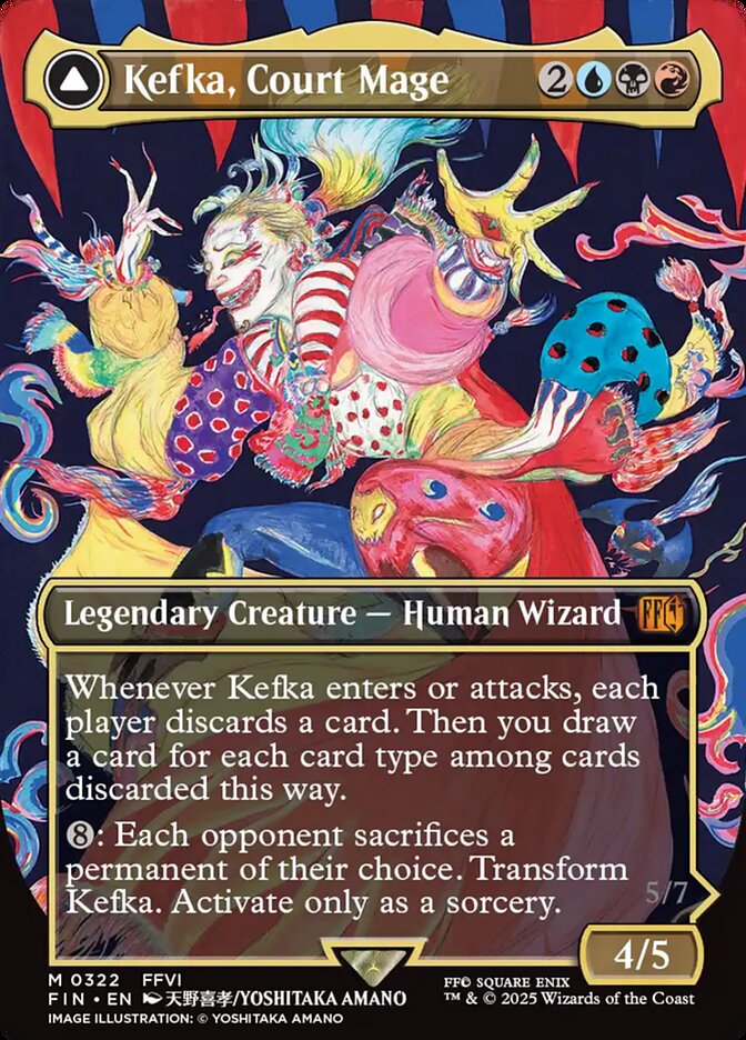 Kefka, Court Mage // Kefka, Ruler of Ruin - Final Fantasy – MTG Proxy Card