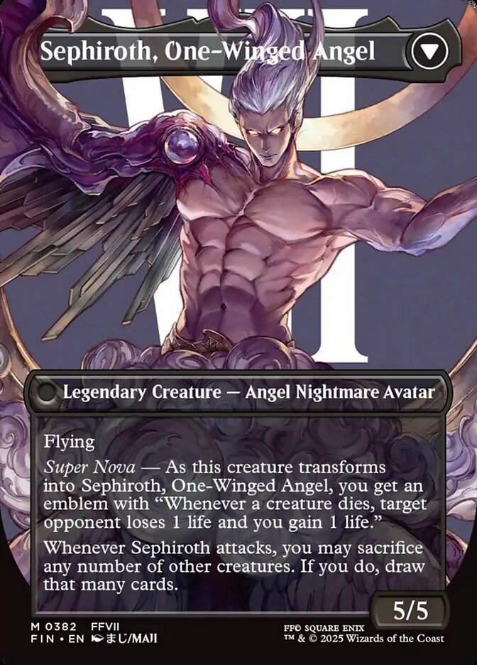 Sephiroth, Fabled SOLDIER // Sephiroth, One-Winged Angel - Final Fantasy – MTG Proxy Card