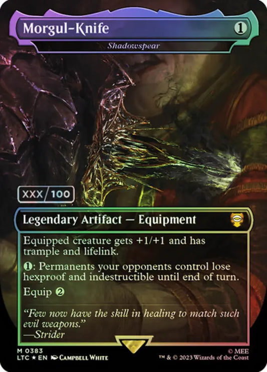 Shadowspear · “Morgul-Knife” - Tales of Middle-earth Commander (Foil) #383z
