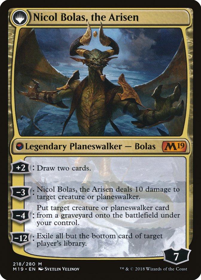 Nicol Bolas, the Ravager // Nicol Bolas, the Arisen - Core Set 2019 – MTG Proxy Card