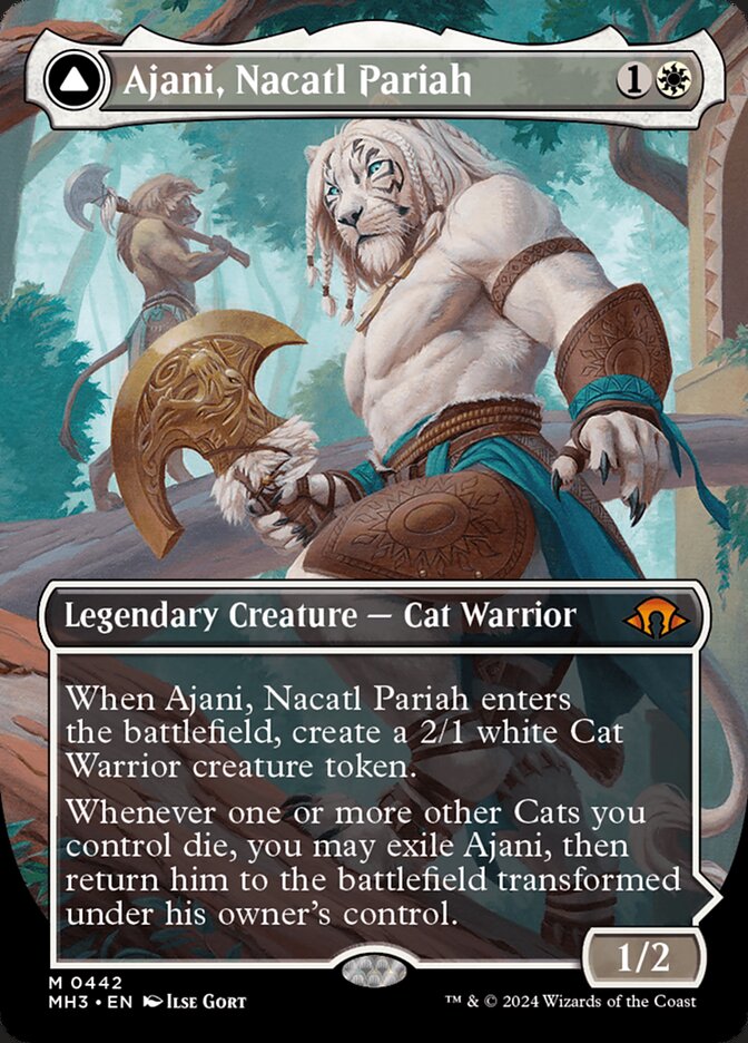 Ajani, Nacatl Pariah // Ajani, Nacatl Avenger - Modern Horizons 3 – MTG Proxy Card
