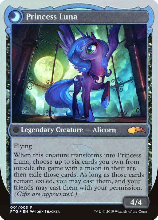 Nightmare Moon // Princess Luna - Ponies: The Galloping (Foil) – MTG Proxy Card